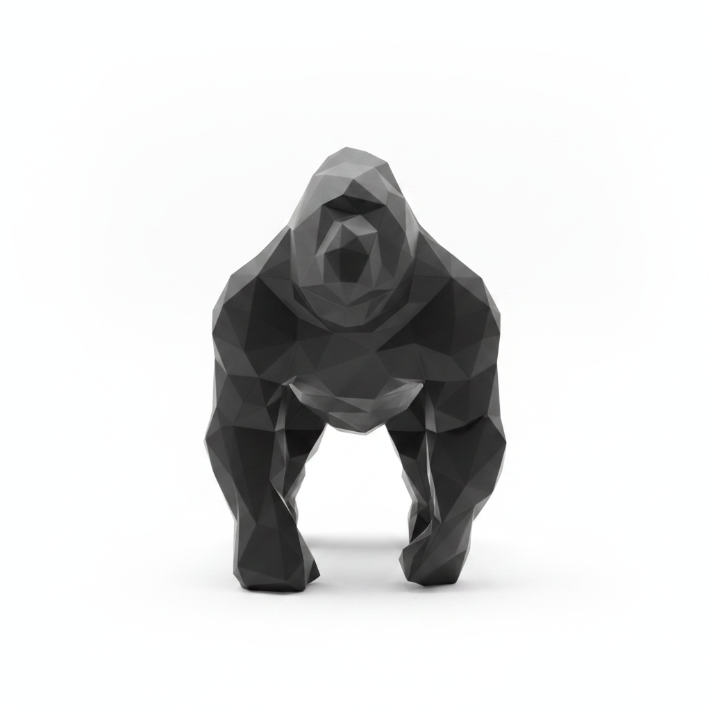 Black gorilla figurine – front