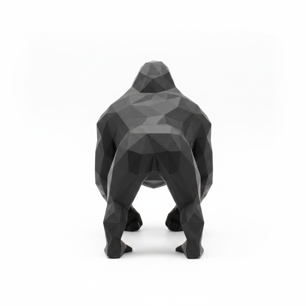 Black gorilla figurine – rear
