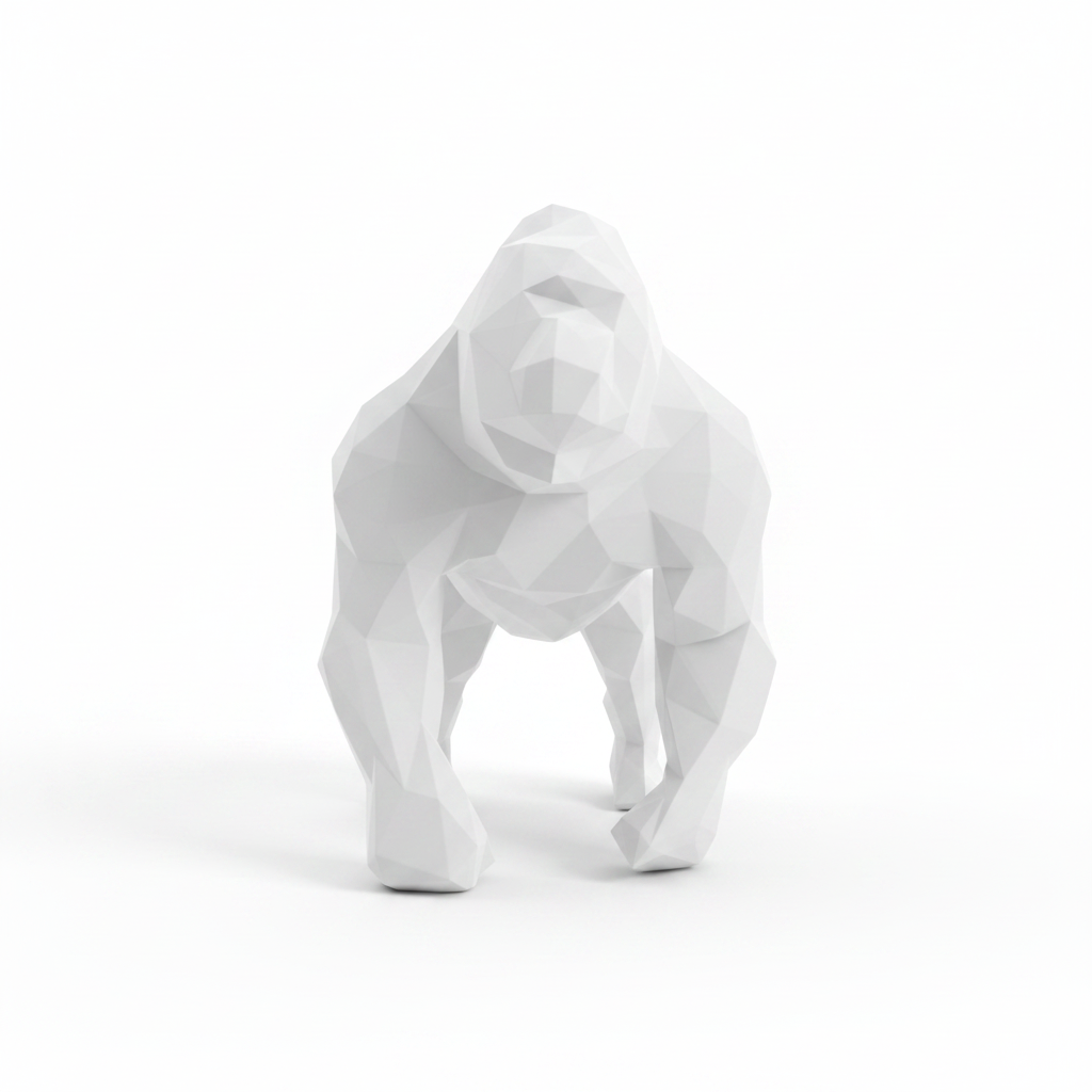 White gorilla figurine – front