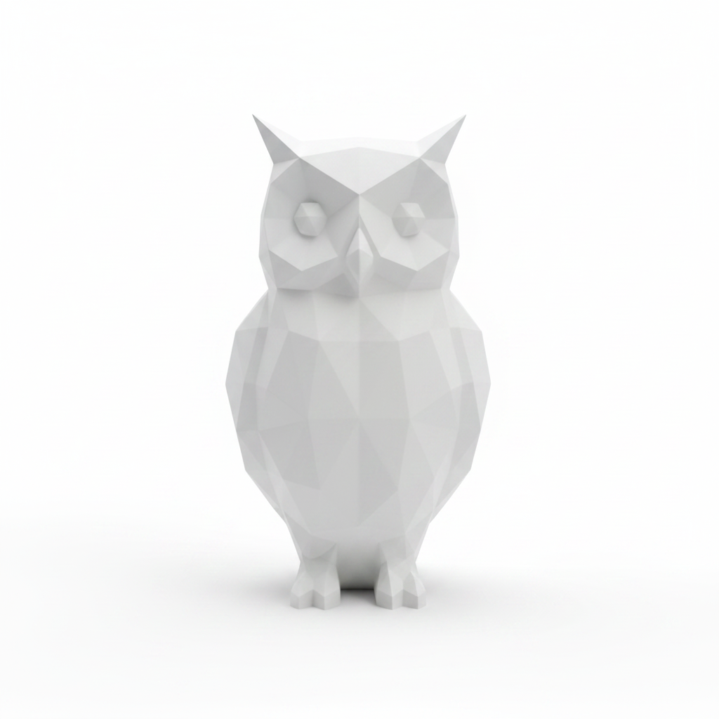 White owl figurine – front