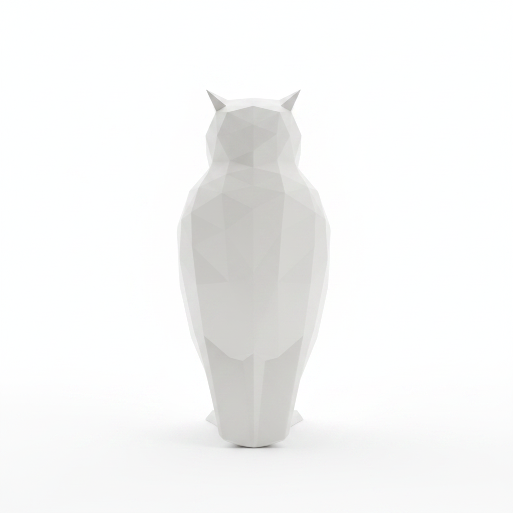 White owl figurine – rear